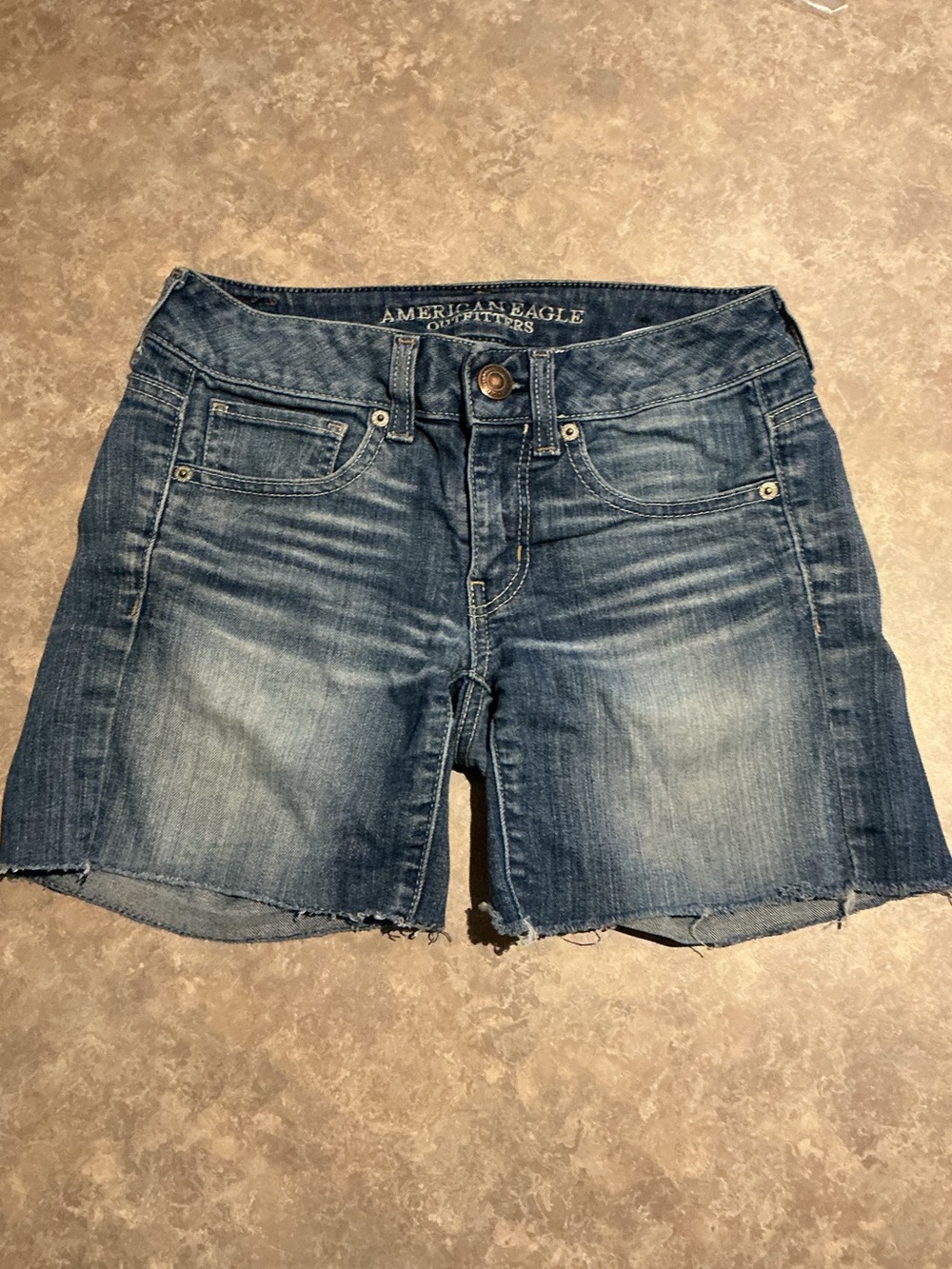 American Eagle Outfitters Medium Blue Denim Cutoff Shorts